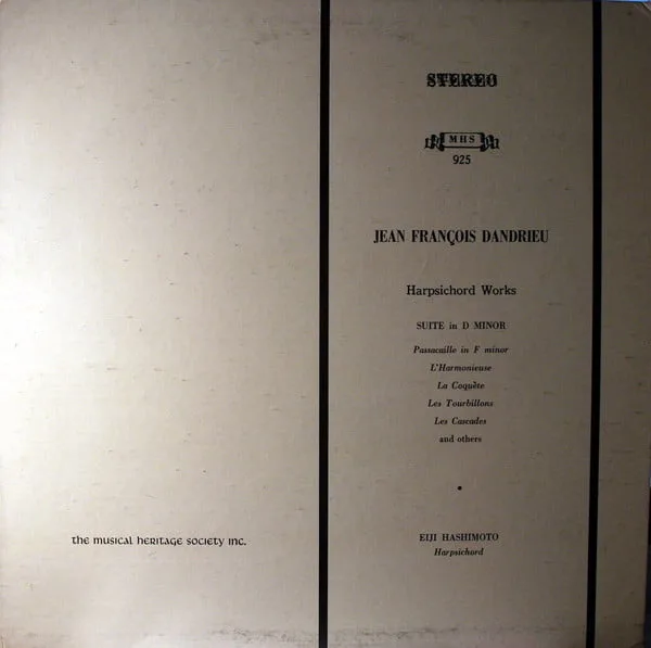 Jean-François Dandrieu - Eiji Hashimoto – Harpsichord Works